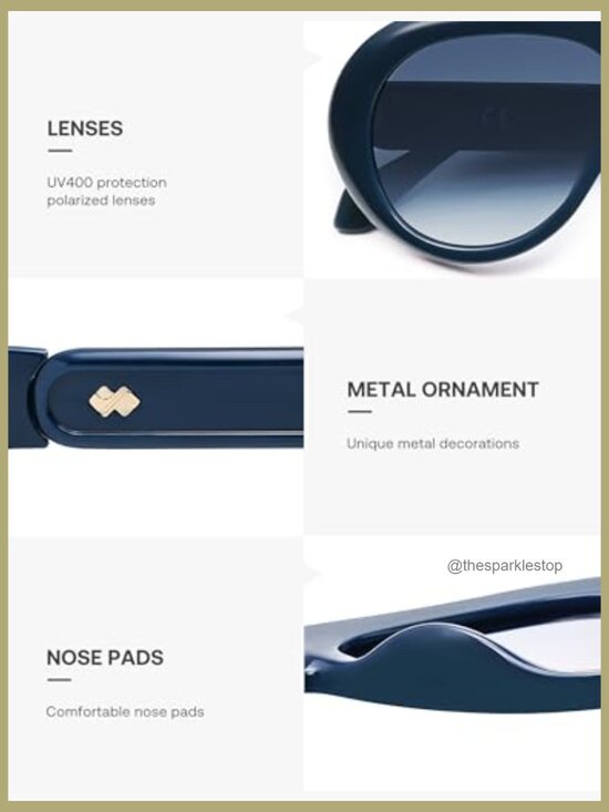 Oversized Polarized Aviator Sunglasses UV Protection Retro Style main image 6